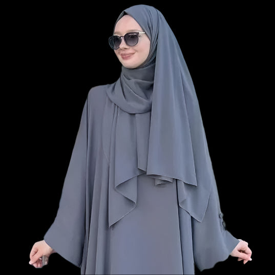 Grey Arabic Abaya